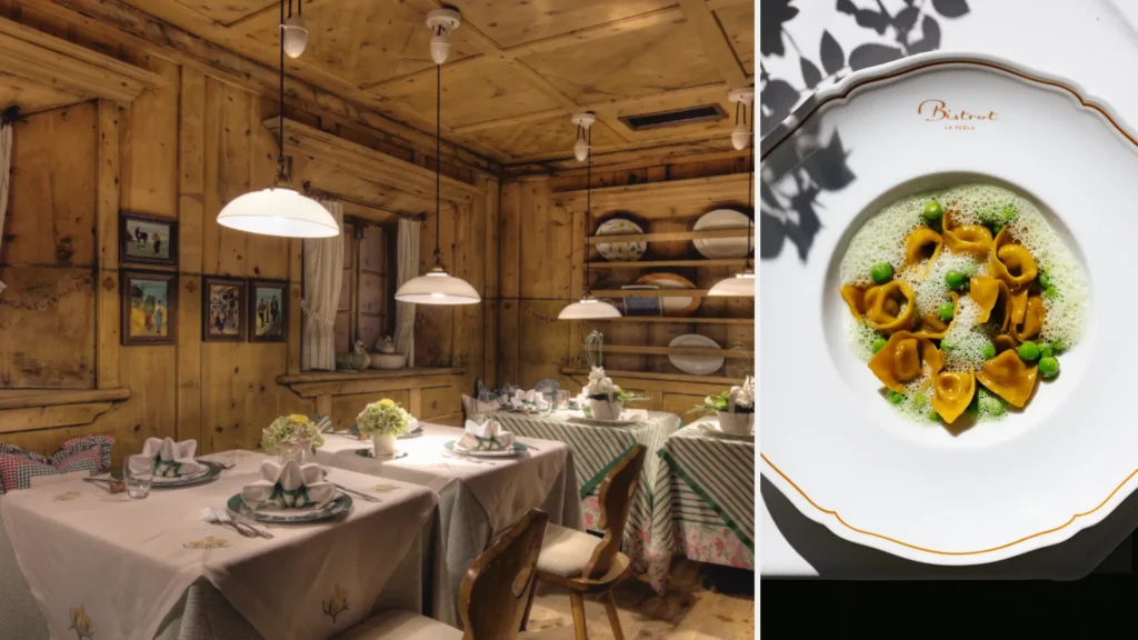 Luxurious dining experience at Hotel La Perla Corvara, South Tyrol cuisine